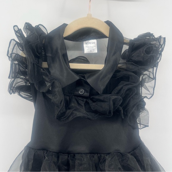 Spirit Halloween Wednesday Addams Costume Dress Black Layered Girl’s Size Small - Picture 2 of 7